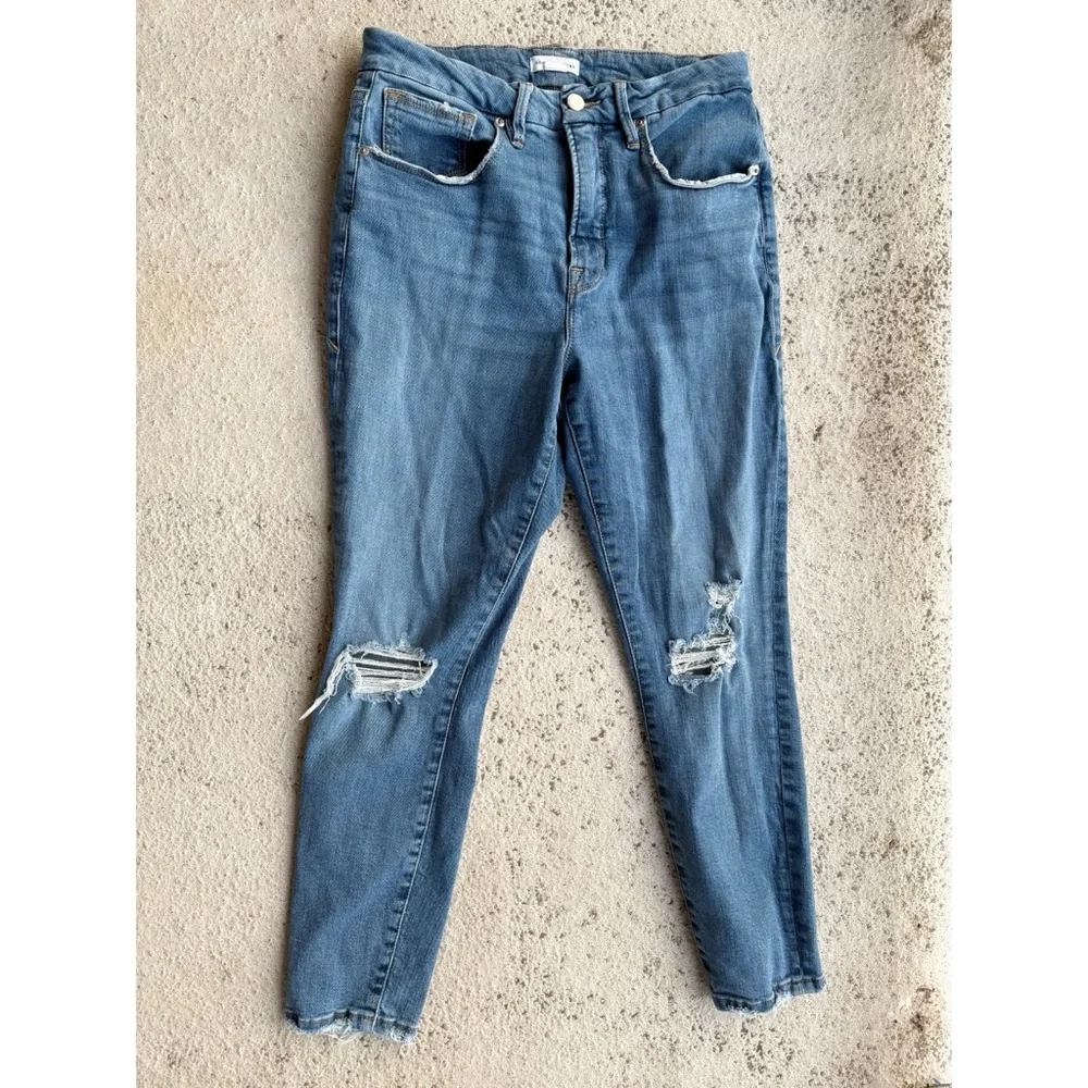 Good American High Rise Distressed Jeans - Picture 1 of 3